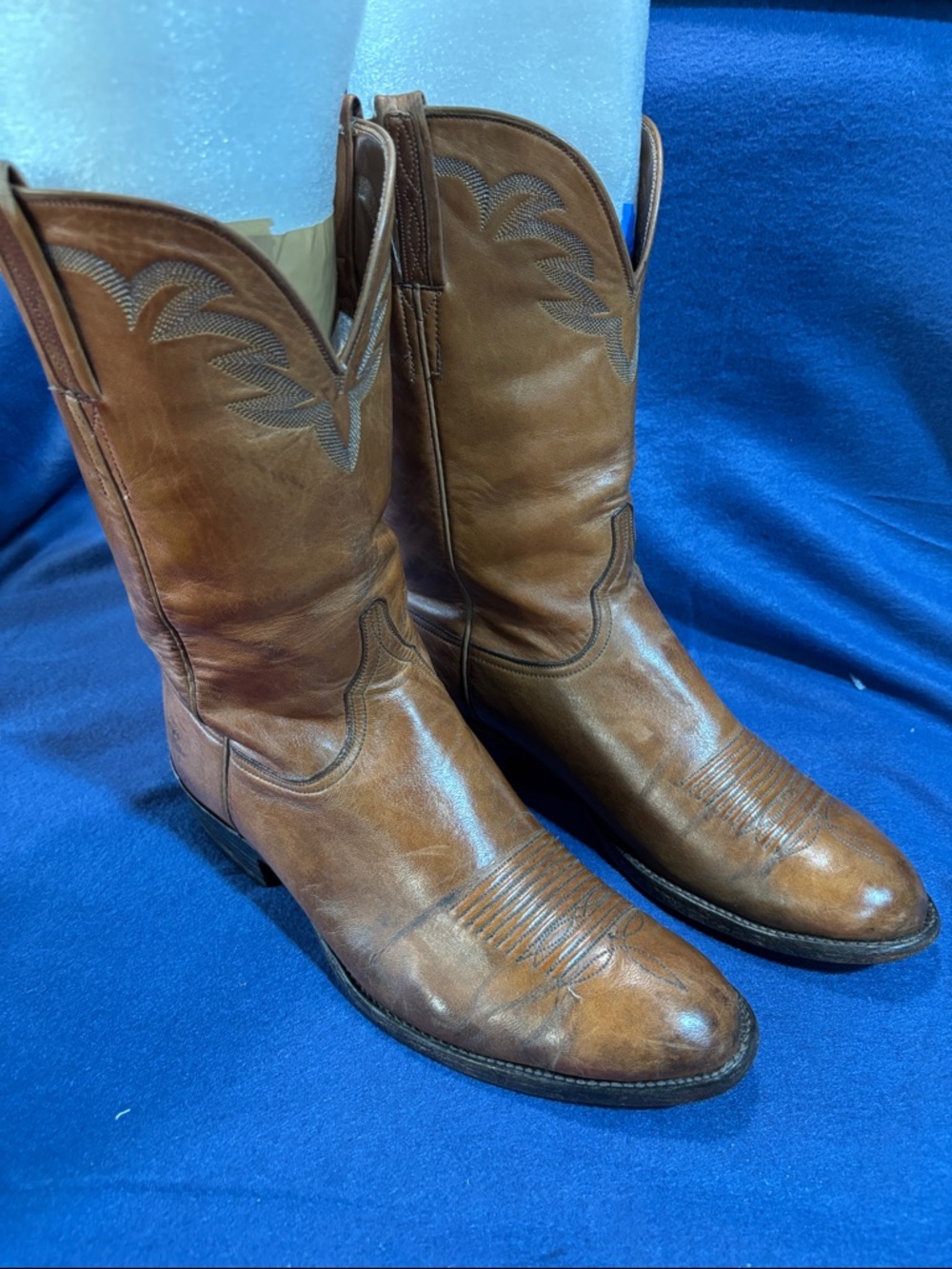 Vintage Handmade Lucchese Round Toe Cowboy‎ Boots
